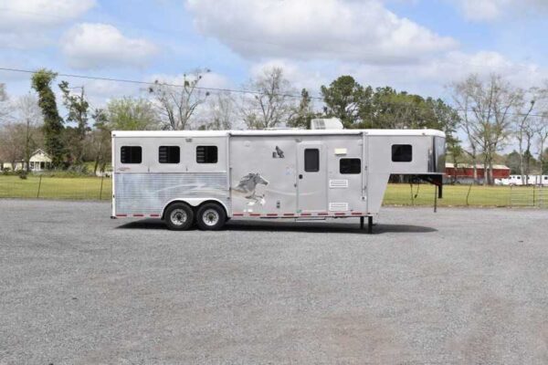 2007 American Spirit 8308LQ 3 Horse Trailer with 8′ Short Wall