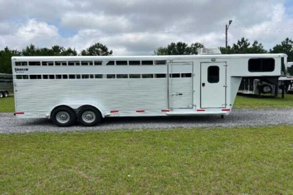 Used 2022 Shadow STK Stock Trailer with 8′ Short Wall