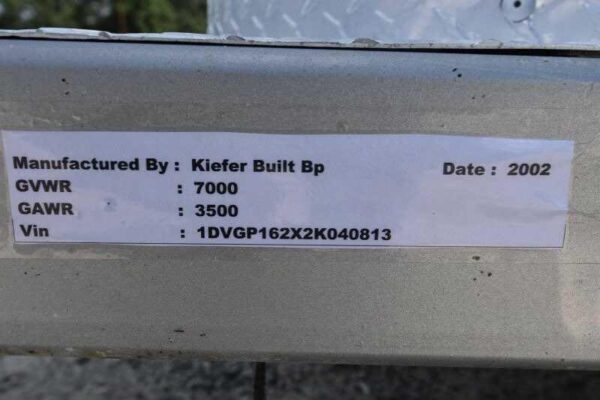 2002 Kiefer Built 2 Horse Bumper Pull - Image 5