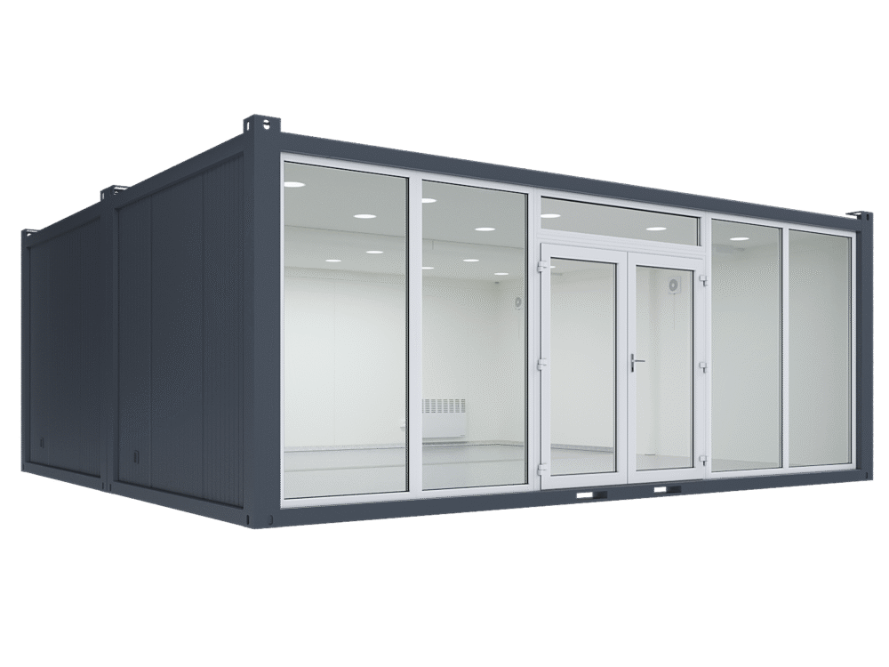 Double space, 1 glass wall