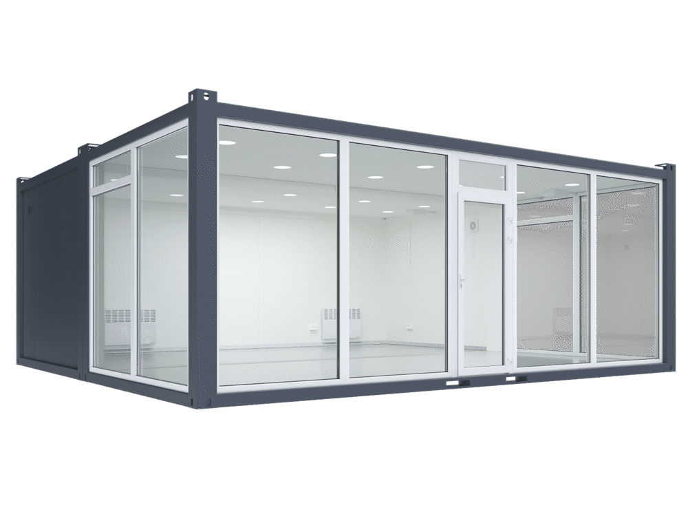 Double space, 3 glass walls
