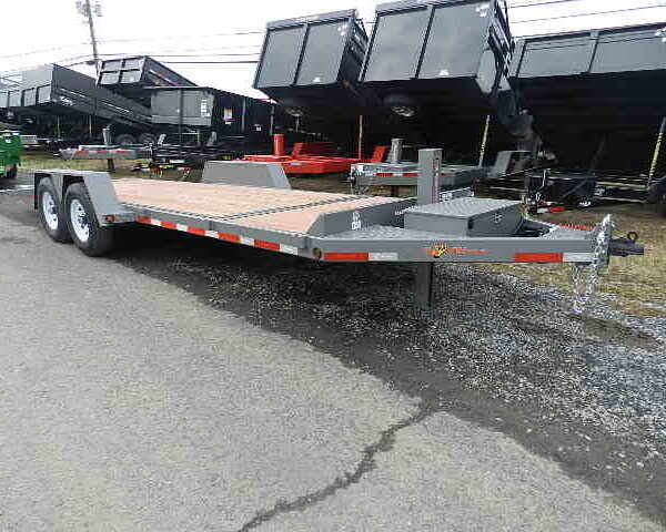 BWise 7 x 22 Low Profile Split Tilt Equipment Trailer