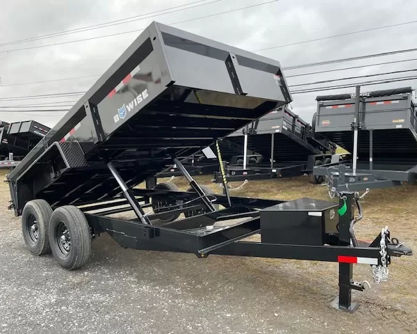 BWise 7 x 14 Low Profile Dump Trailer Adjustable Coupler