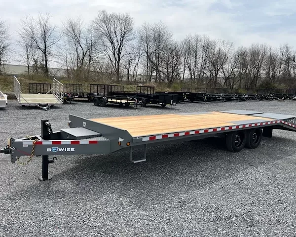 BWise 8 x 24 Deckover Equipment Trailer Full Width Ramps
