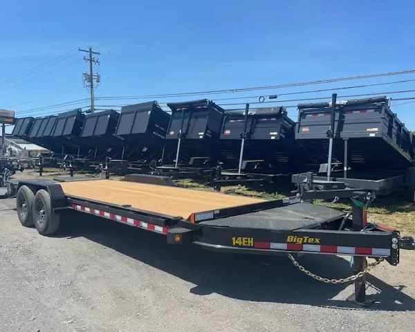 Big Tex 7 x 22 Low Profile Equipment Trailer Mega Ramps