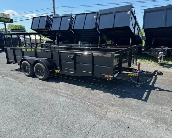 Big Tex 7 x 18 Landscape Utility Trailer – 2′ Solid Steel Sides