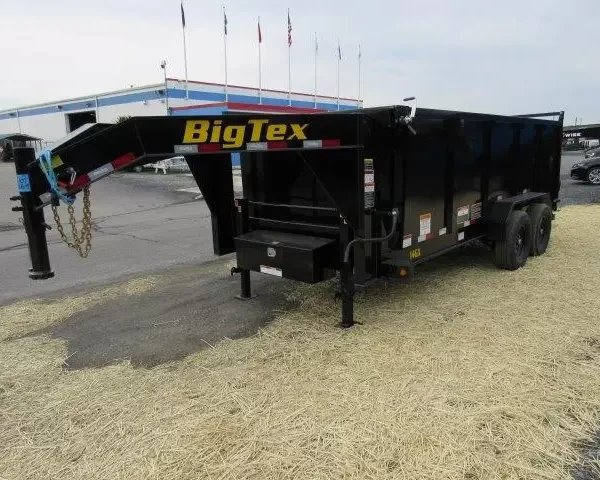 Big Tex 7 x 16 Gooseneck Dump Trailer Solid High Sides