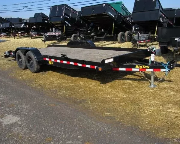 Big Tex 83″ x 20′ Wood Deck Open Car Trailer 10K GVW
