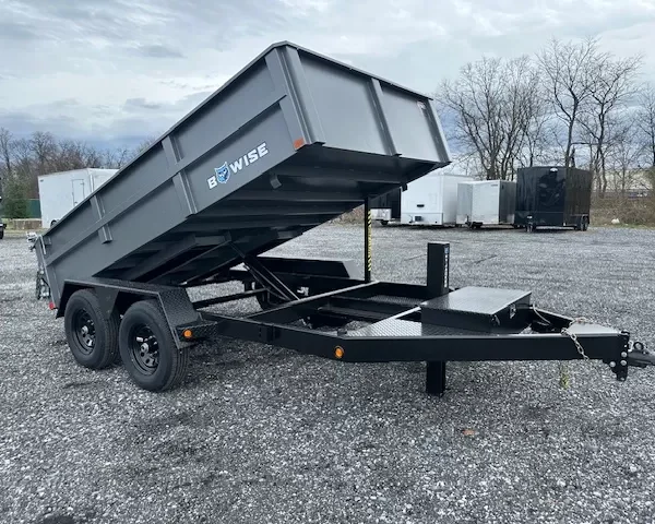 BWise 7 x 12 Low Profile Dump Trailer – Hydraulic Jack