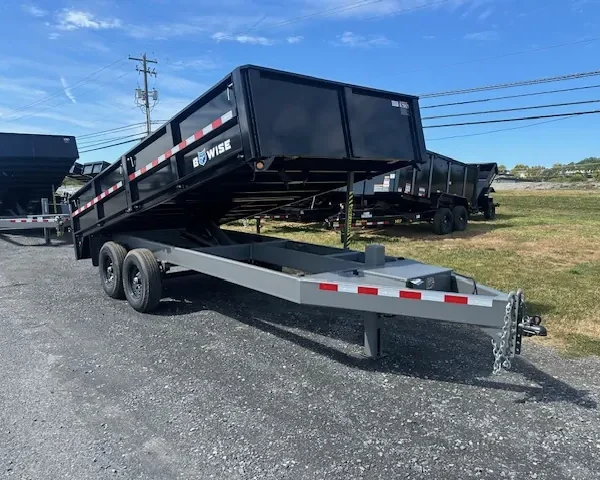 BWise 7 x 16 Deckover Dump Trailer Fold Down Sides