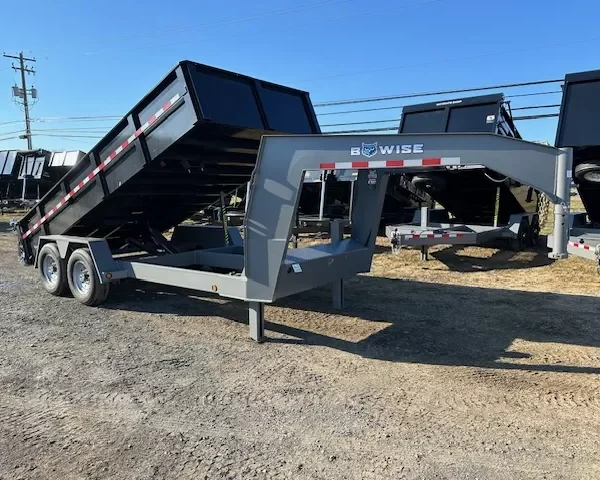 BWise 7 x 16 Gooseneck Dump Trailer – Heavy Duty