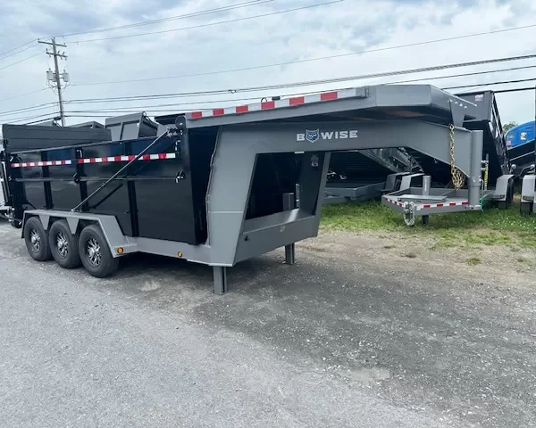 BWise 7 x 16 Gooseneck Tri-Axle Dump – Ultimate Dump Trailer