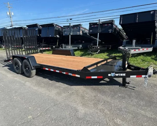 BWise 7 x 18 Low Profile Equipment Trailer – Landscape Ramp