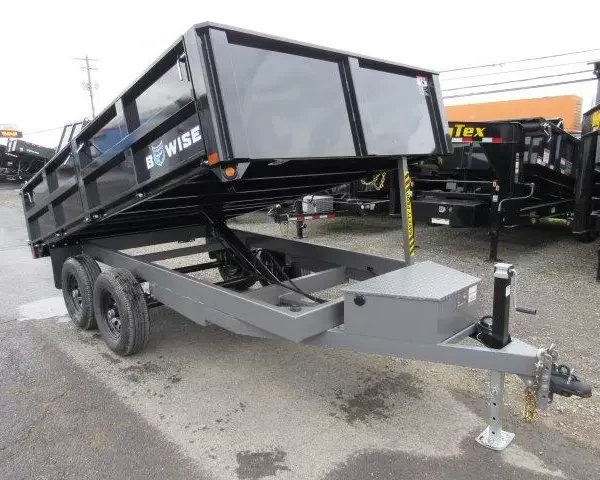 BWise 7 x 12 Deckover Dump Trailer Fold Down Sides