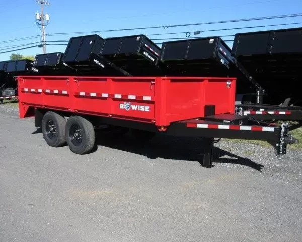 BWise 7 x 14 Deckover Dump Trailer Fold Down Sides