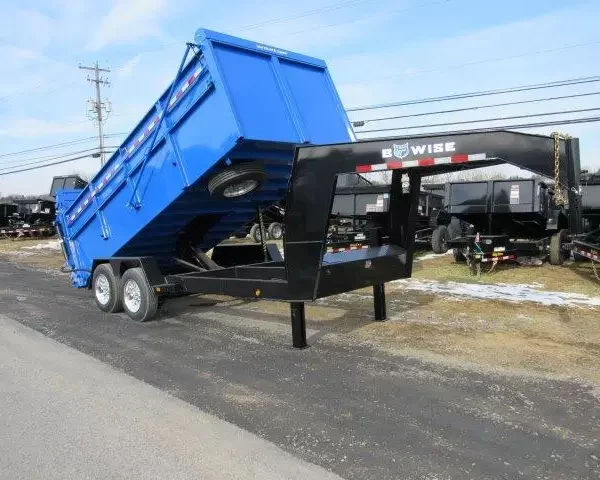 BWise 7 x 16 Heavy Duty Gooseneck Dump – Ultimate Dump Trailer