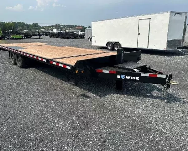 BWise 8 x 26 Deckover Equipment Trailer Split Tilt Deck