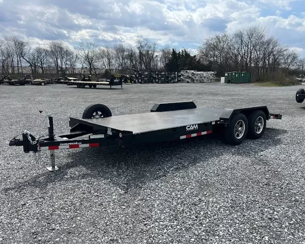 CAM Superline 7 x 18 Steel Deck Car Hauler Aluminum Wheels