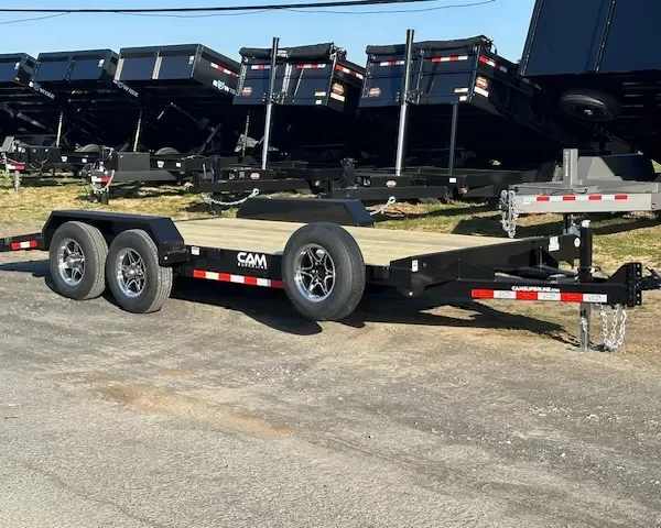 CAM Superline 7 x 18 Open Car Hauler Slide Out Ramps