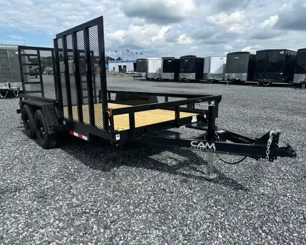 Cam Superline 7 x 14 Landscape Utility Trailer – Side Ramp Gate