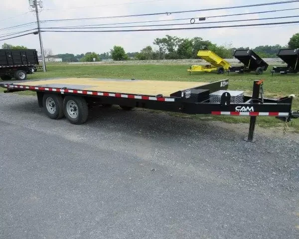 CAM Superline 8 x 22 Deckover Equipment Trailer Power Tilt