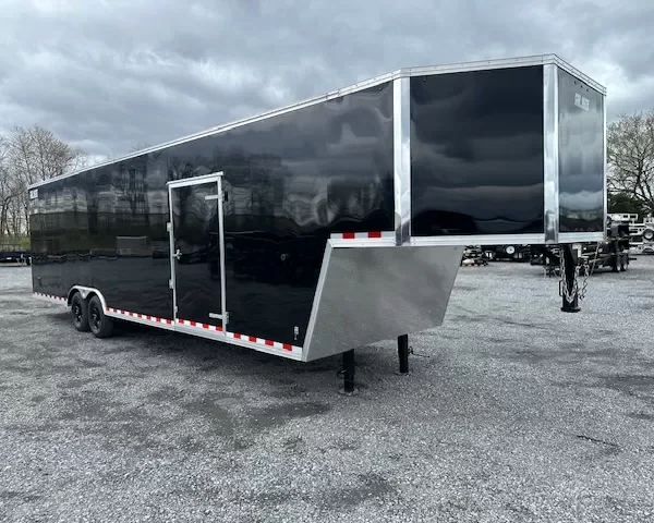 Car Mate 8.5 x 38 Enclosed Gooseneck Trailer Aluminum Wheels