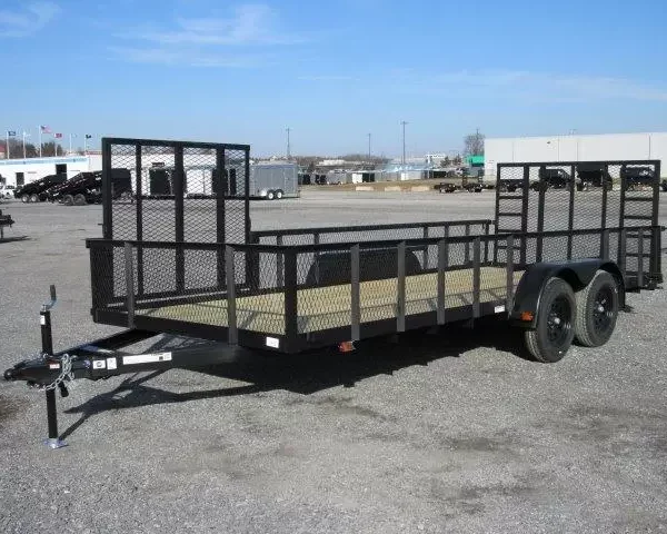 Carry On 7 x 18 Landscape Utility Trailer – Mesh Sides & ATV Gate