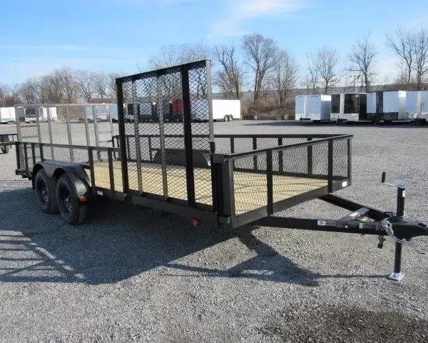 Carry On 7 x 18 Landscape Utility Trailer – Mesh Sides & ATV Gate