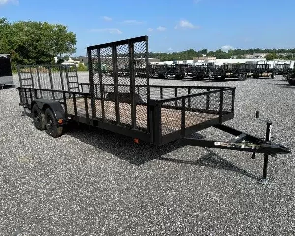 Carry-On 7 x 20 Landscape Utility Trailer – Mesh Sides & ATV Gate