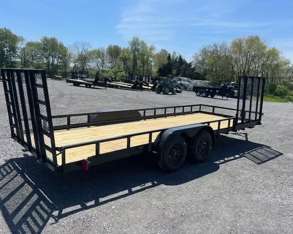 Carry-On 7 x 20 Landscape Utility Trailer – Side Ramp Gate