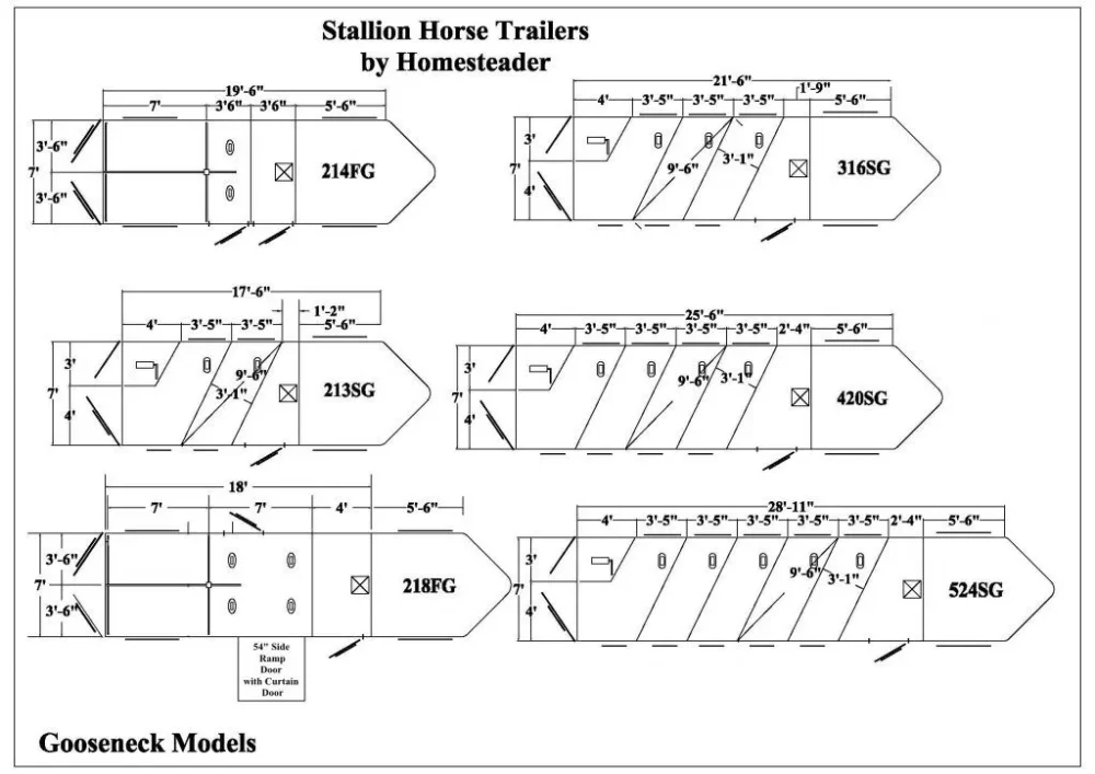 Homesteader Stallion 3 Horse Gooseneck Trailer Slant Load - Image 2