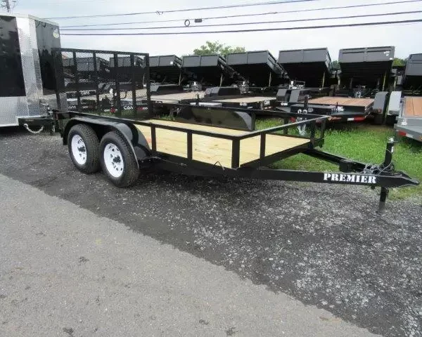 Premier 6.4 x 12 Landscape Utility Trailer – Rear Ramp Gate