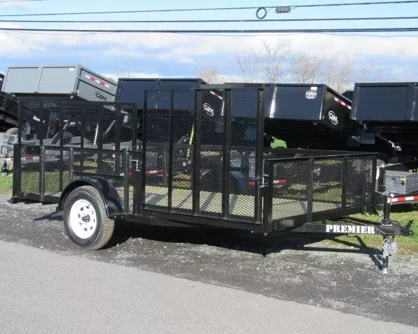 Premier 7 x 12 Landscape Utility Trailer – Mesh Sides & ATV Ramp