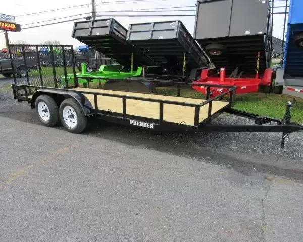 Premier 6.4 x 16 Landscape Utility Trailer – Rear Ramp Gate
