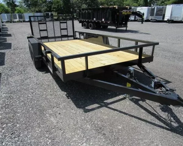 Premier 7 x 16 Landscape Utility Trailer – Rear Ramp Gate