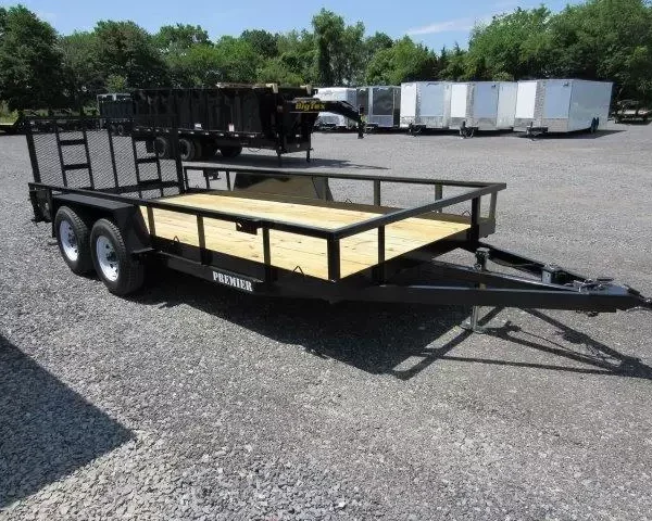 Premier 7 x 16 Landscape Utility Trailer – Rear Ramp Gate