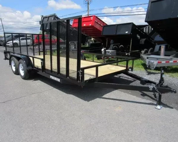 Premier 7 x 18 Landscape Utility Trailer – Side ATV Gate