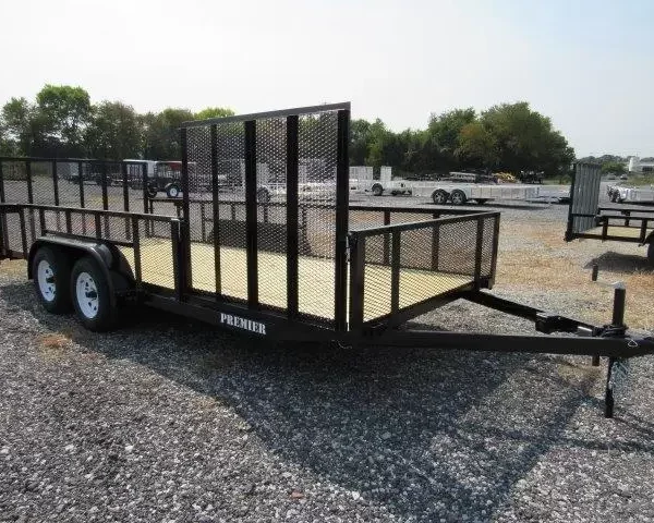 Premier 7 x 18 Landscape Utility Trailer – Mesh Sides & ATV Gate