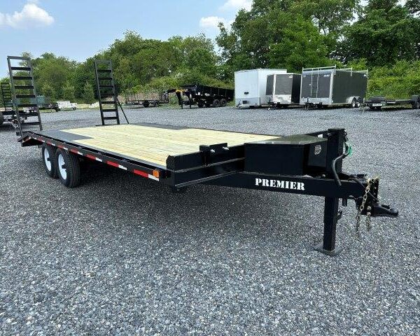 Premier 8 x 20 Deckover Equipment Trailer Ladder Ramps