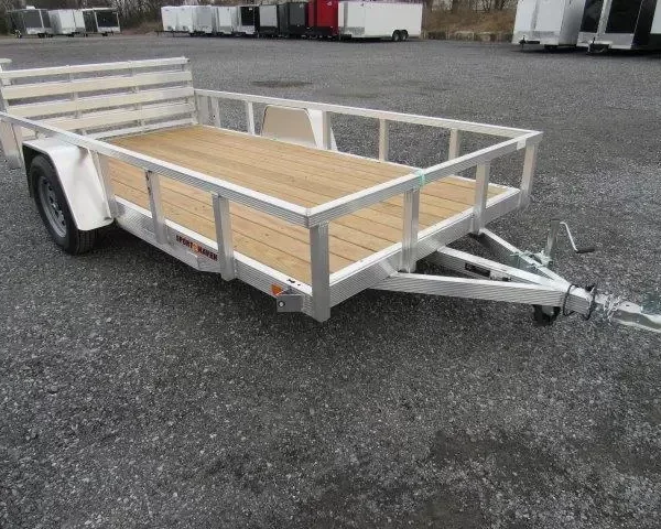 Sport Haven 6×12 Aluminum Utility Trailer – Bi-Fold Ramp Gate