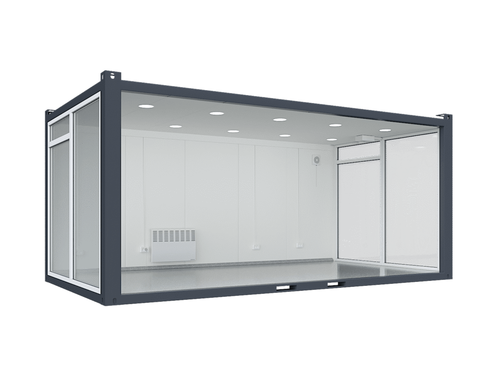 6×3.2m Glass Container, 3 glass walls - Image 2
